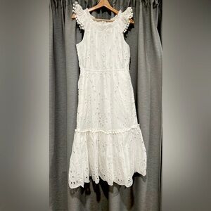 J.Crew White eyelet midi dress